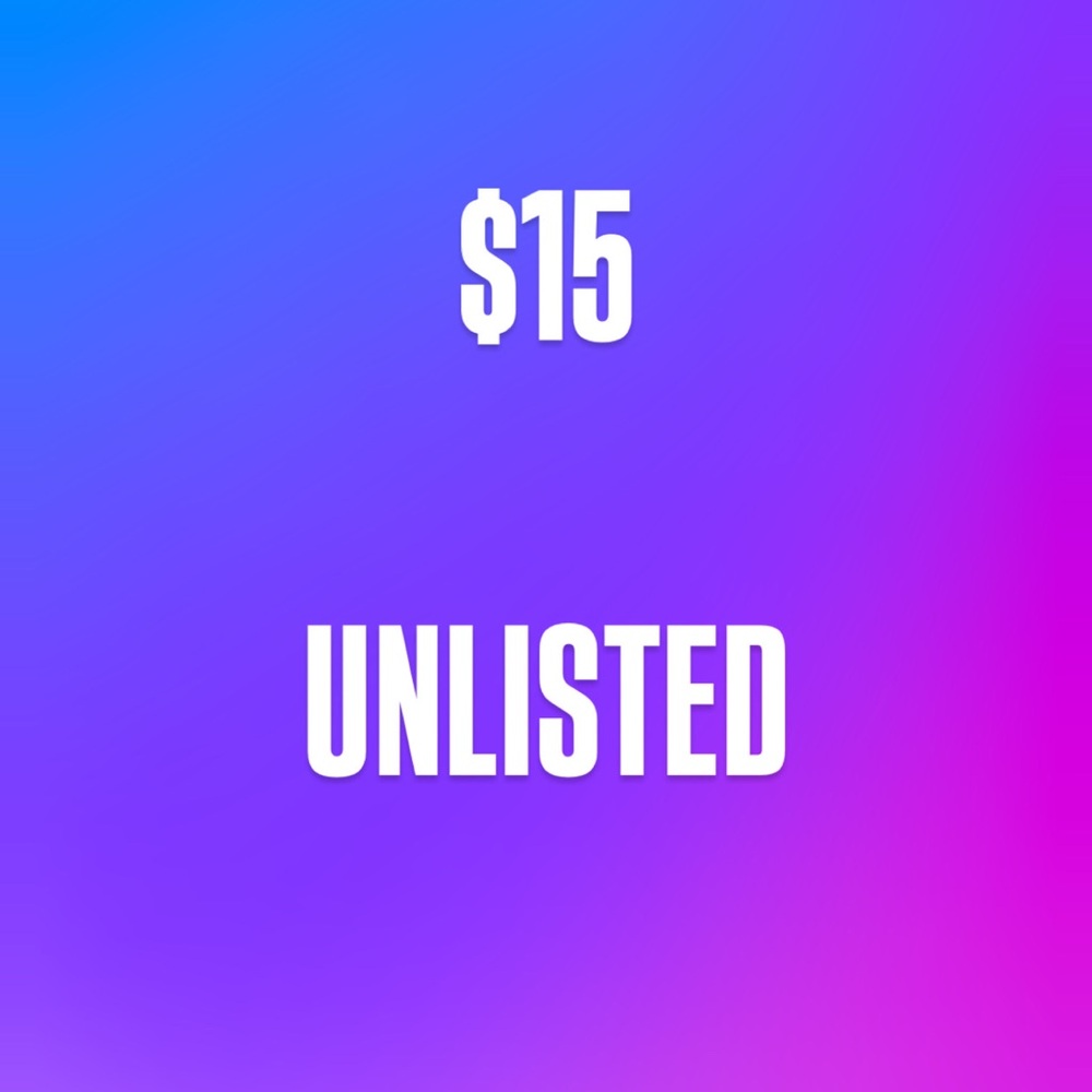 $15 Unlisted Inventory